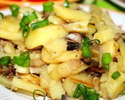 Сморчки, жареные с картошкой