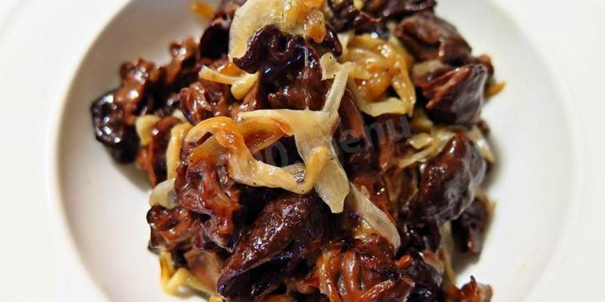 Рецепт строчек тушеных в сливках