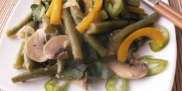 тушеные грибы с овощами