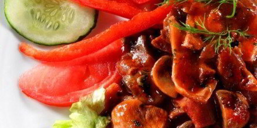 Рецепт тушеных грибов в красном вине по-бургундски