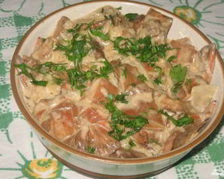 Тушеные рыжики