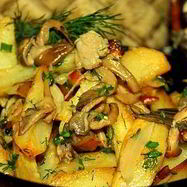 Рецепт Вешенок, жареных с картошкой