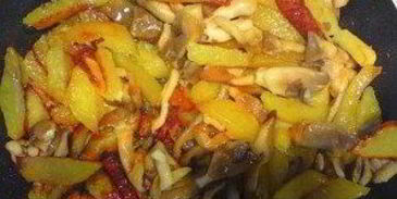 вешенки, жареные с картошкой