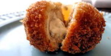 жареные фаршированные шампиньоны