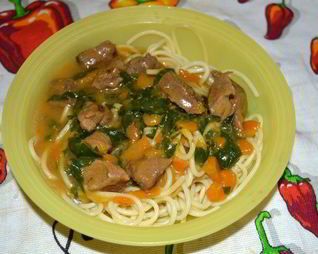 Гуляш из говядины с тыквой