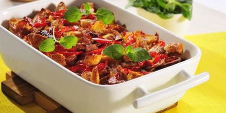 Рецепт гуляша из куриного филе с овощами