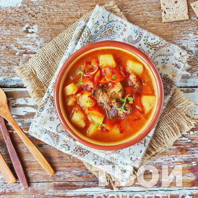 Гуляш из печени говяжьей