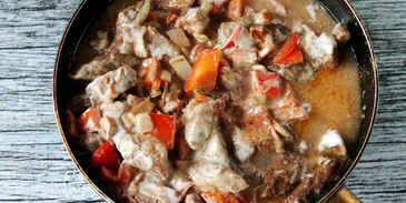 гуляш из печени с подливкой