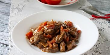 гуляш из печени с подливкой
