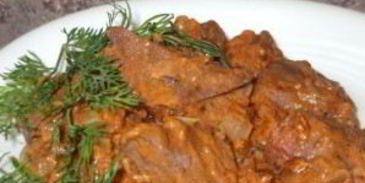 гуляш из печенки свиной