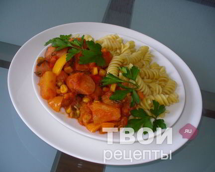 Гуляш из сосисок