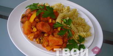 гуляш из сосисок