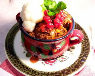 Гуляш с белыми грибами