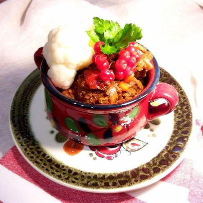 Гуляш с белыми грибами