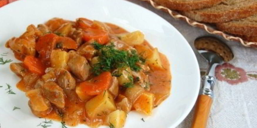 Рецепт гуляша в микроволновке