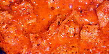 мадьярский гуляш с баклажанной закуской