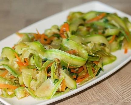 Кабачковая лапша из кабачков
