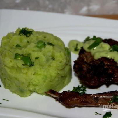 Картофельное пюре с горошком