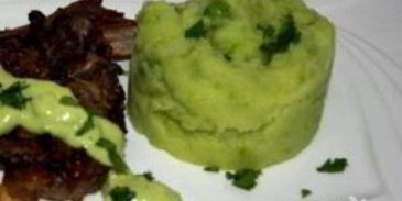 картофельное пюре с горошком