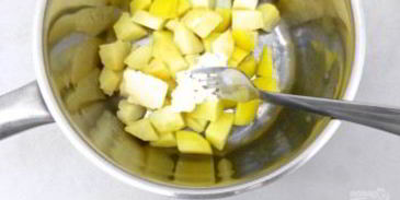 картофельное пюре с креветками