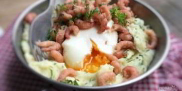картофельное пюре с креветками