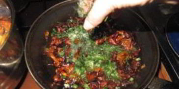 картофельное пюре с лисичками