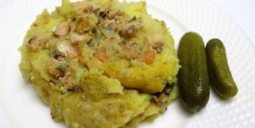 картофельное пюре с лососем в мультиварке