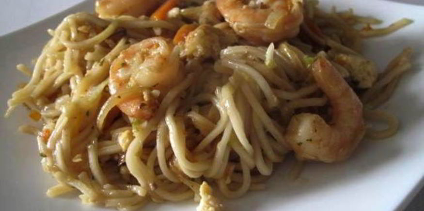 Рецепт китайской лапши с креветками