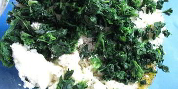 клецки со шпинатом и сыром