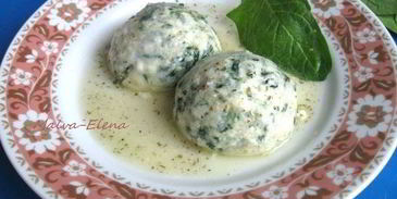 клецки со шпинатом и сыром