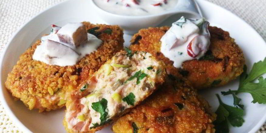 Рецепт котлеток из лосося с томатным соусом