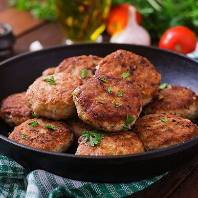 Куриные котлеты с аджикой