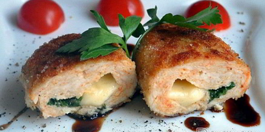 Рецепт куриных котлет с начинкой из сыра