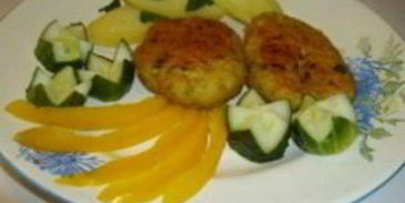 куриные котлеты с зеленью