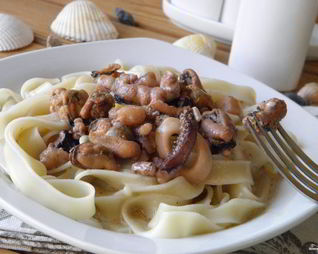 Лапша с морепродуктами