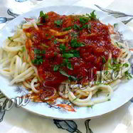 Рецепт Лапши с помидорами и сыром