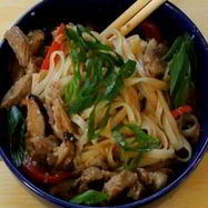 Рецепт Лапши удон со свининой и овощами