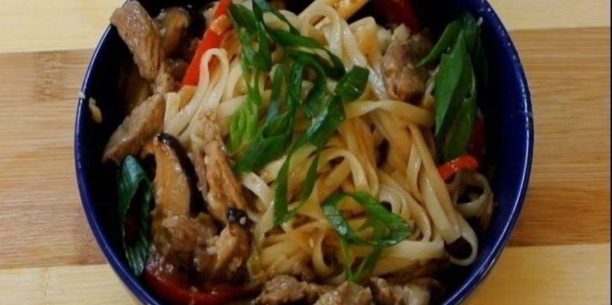 Рецепт лапши удон со свининой и овощами