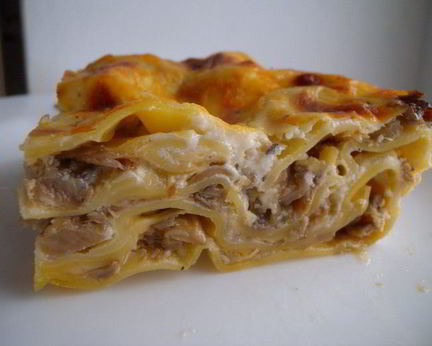 Грибная лазанья