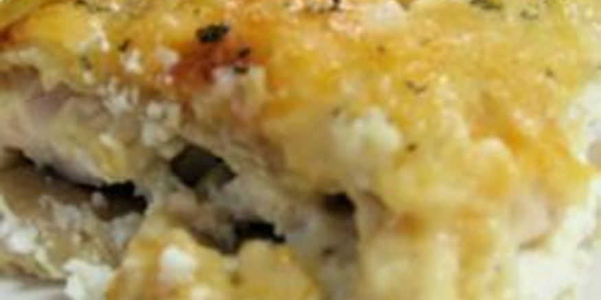 Рецепт итальянской белой лазанья с курицей, прошутто и шампиньонами