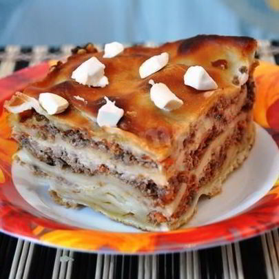 Лазанья из готовых листов с говяжьим фаршем