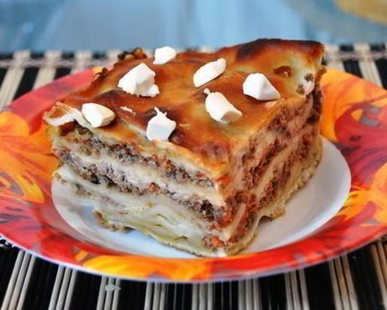 Лазанья из готовых листов с говяжьим фаршем