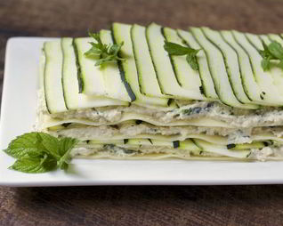 Лазанья из кабачков с фаршем