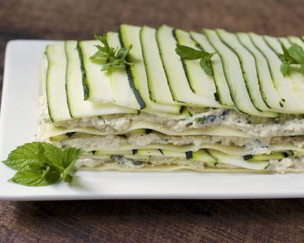 Лазанья из кабачков с фаршем