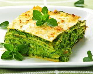 Лазанья из шпината и феты