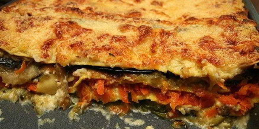 Рецепт лазаний с баклажанами, песто, фундуком и петрушкой
