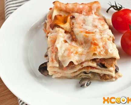Лазанья с грибами