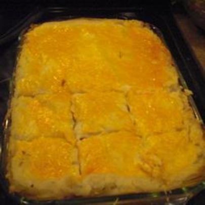 Лазанья с сыром и картофельным пюре