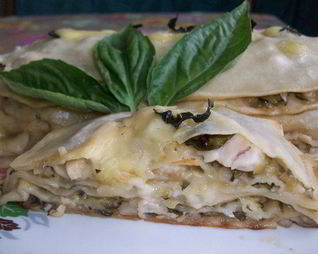 Лазанья с цукини и курицей