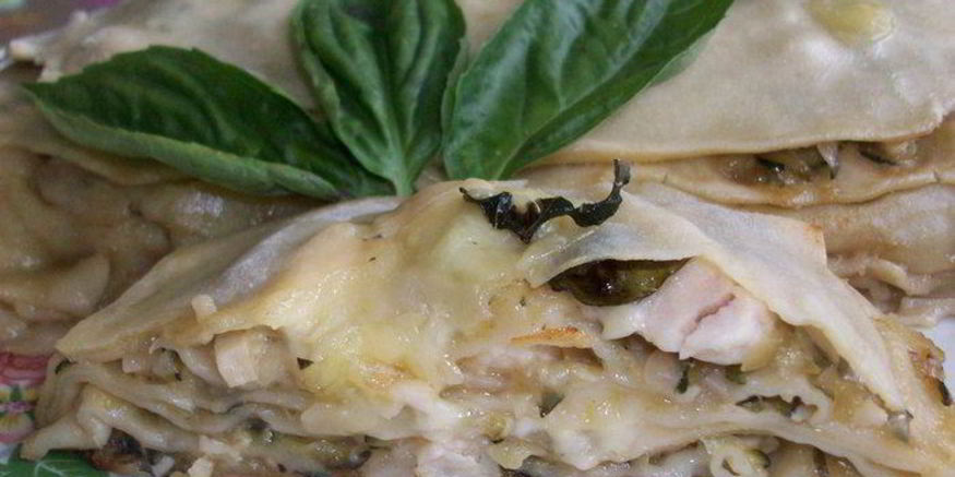 Рецепт лазаний с цукини и курицей